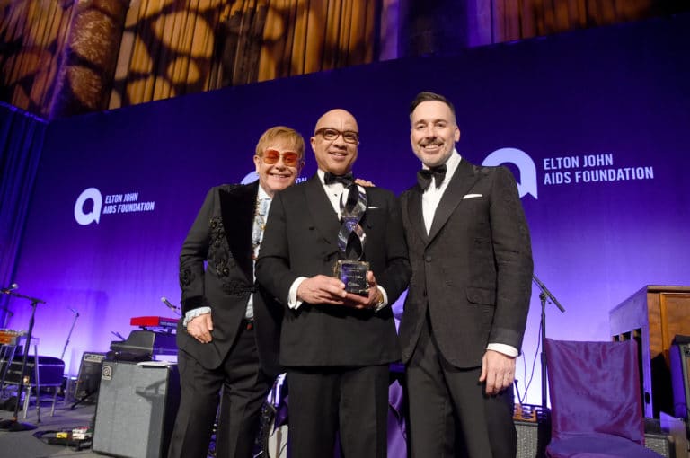 Elton John, Darren Walker, and David Furnish