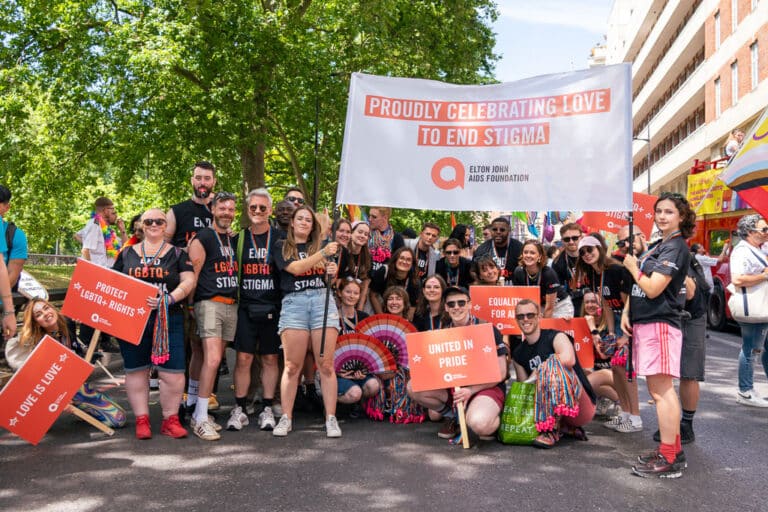 Elton John AIDS Foundation at the London Pride Parade 2024