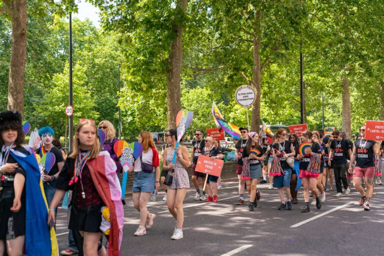 Elton John AIDS Foundation at the London Pride Parade 2024