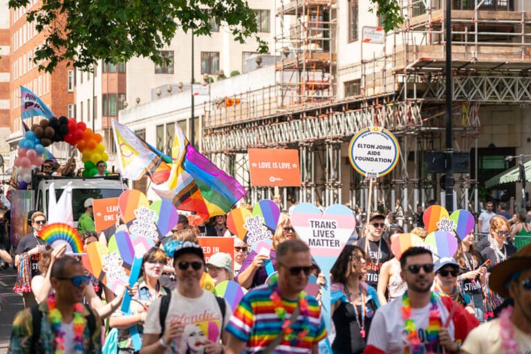 Elton John AIDS Foundation at the London Pride Parade 2024