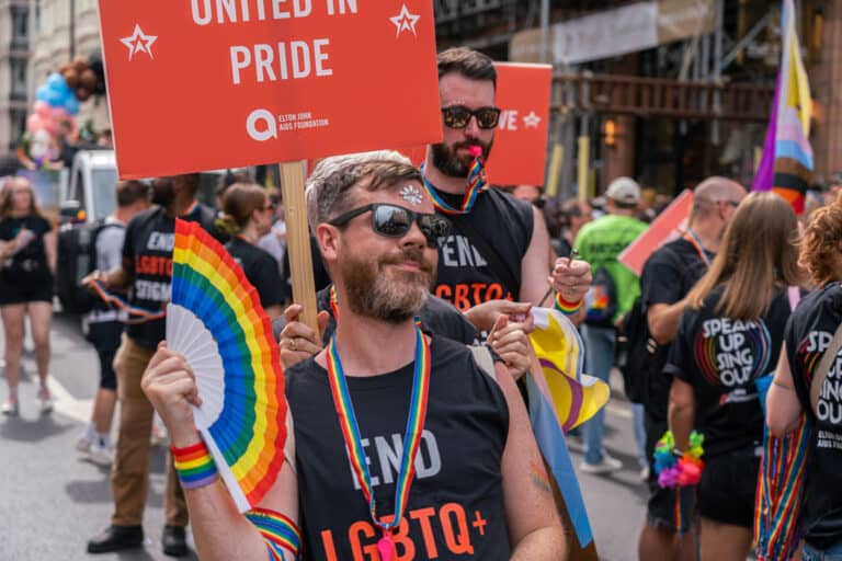 Elton John AIDS Foundation at the London Pride Parade 2024