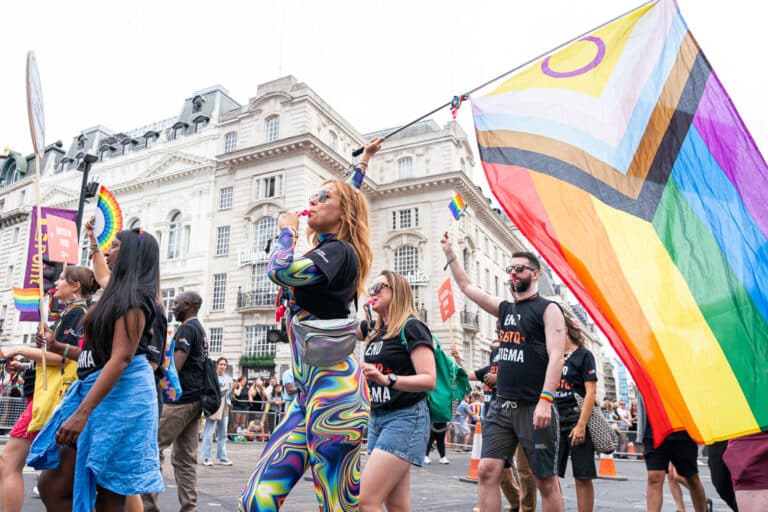 Elton John AIDS Foundation at the London Pride Parade 2024