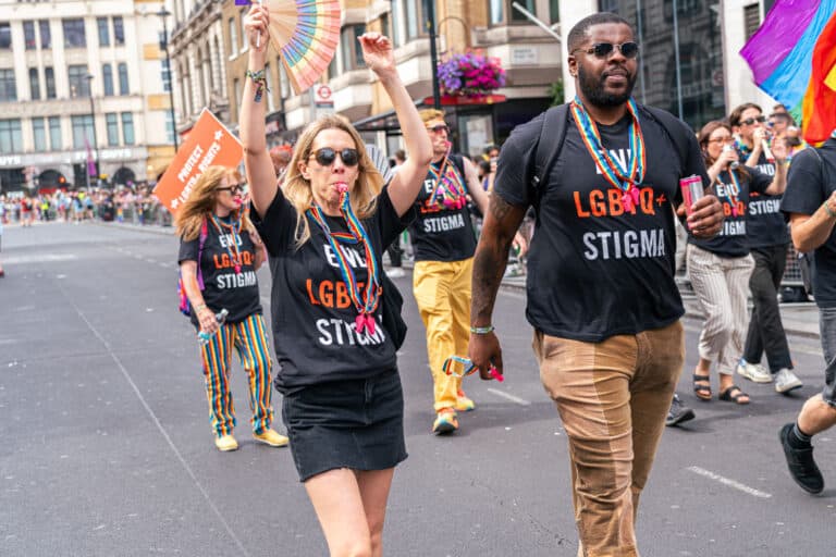 Elton John AIDS Foundation at the London Pride Parade 2024