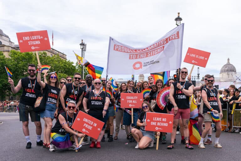 Elton John AIDS Foundation at the London Pride Parade 2024