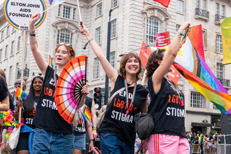 Elton John AIDS Foundation at the London Pride Parade 2024